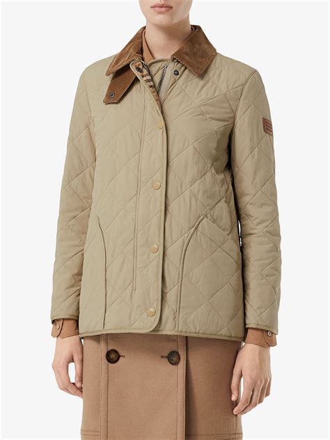 quilted pink barn jacket women burberry|diamond quilted thermoregulated barn jacket.